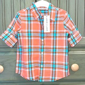 Janie & Jack Plaid 2T Spring Summer Button Down